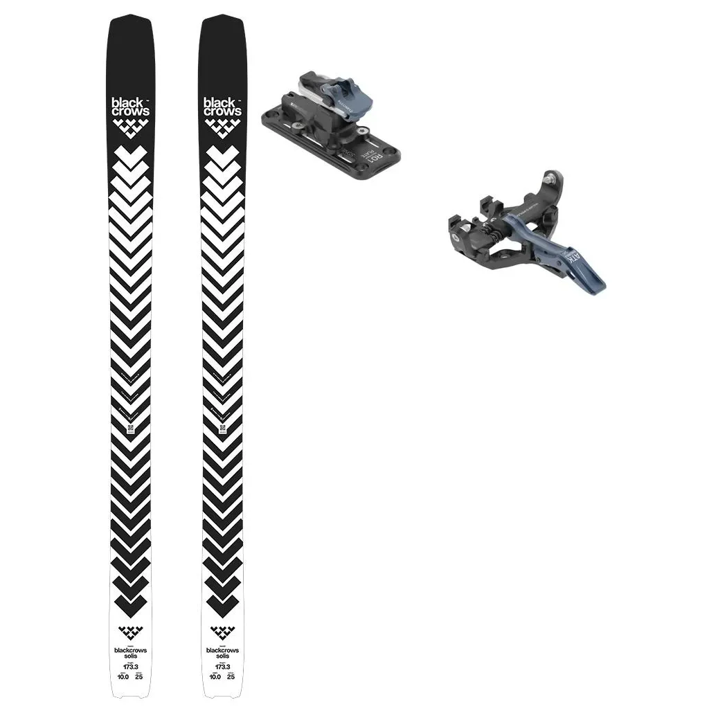 BLACK CROWS Solis /gris + Fix ATK Kuluar 12 Superlight /bleu marine