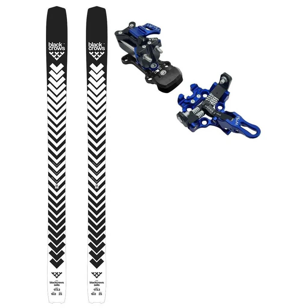 BLACK CROWS Solis /gris + Fix PLUM Pika /bleu