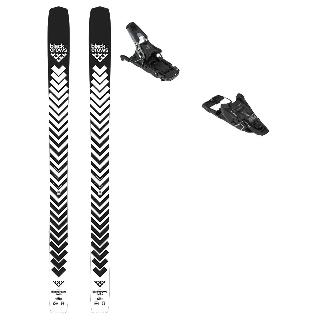 BLACK CROWS Solis /gris + Fix SALOMON S/lab shift² 10 multinorm /noir argent met