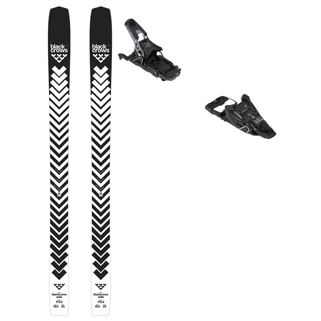 BLACK CROWS Solis /gris + Fix SALOMON S/lab shift² 13 multinorm /noir argent met