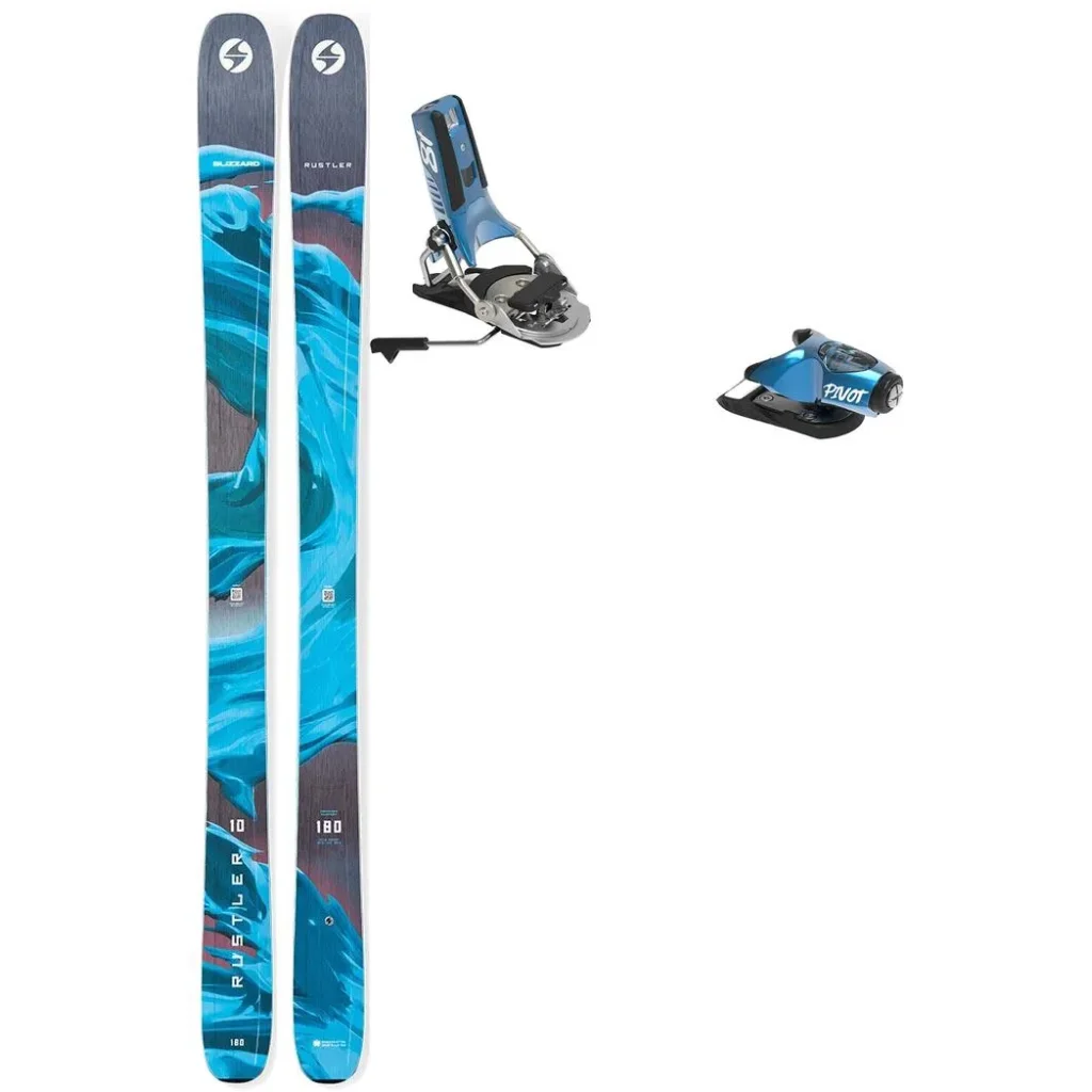 BLIZZARD Rustler 10 /bleu + Fix LOOK Pivot 2.0 18 Gw Freins 105 /bluesteel