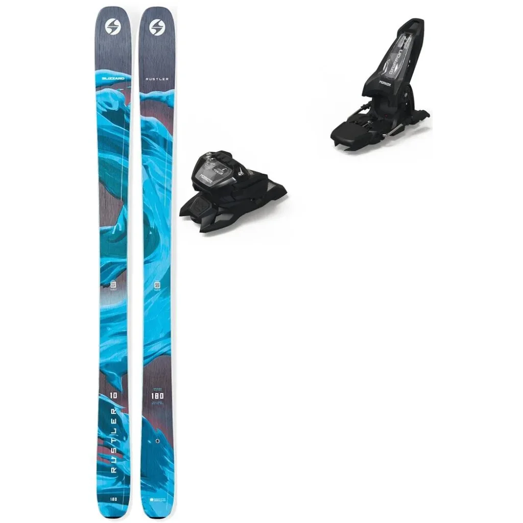 BLIZZARD Rustler 10 /bleu + Fix MARKER Griffon 13 ID /noir