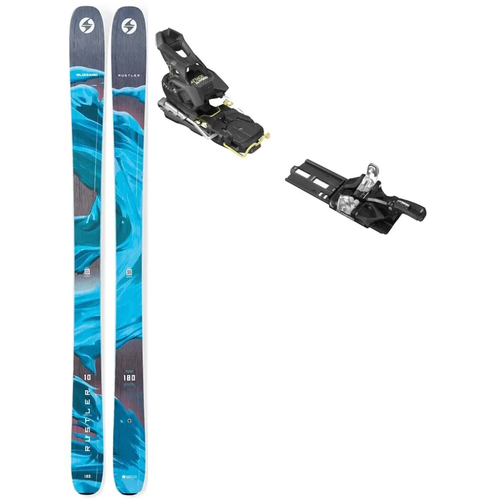 BLIZZARD Rustler 10 /bleu + Fix TYROLIA Attack Hybrid 14 Mn /frein 110mm
