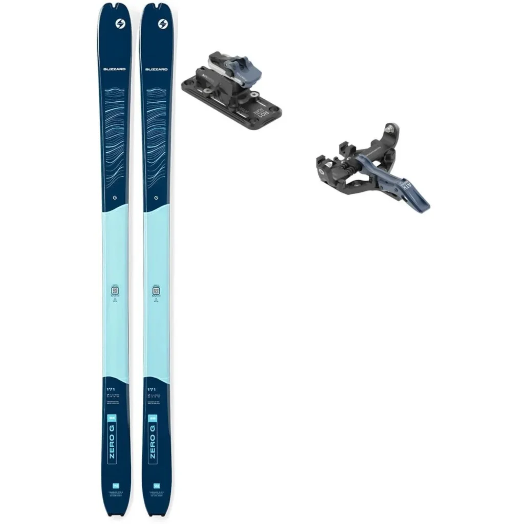 BLIZZARD Zero G 088 W /cold ice + Fix ATK Kuluar 12 Superlight /dark blue