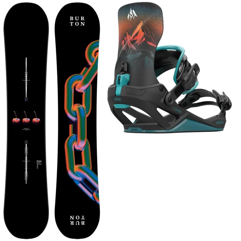 BURTON Cultivator Flat Top + Fix JONES Mercury Fase Blue Art