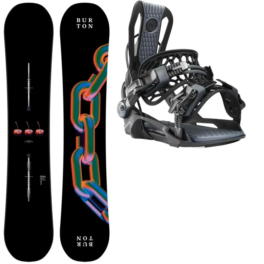 BURTON Cultivator Flat Top + Fix NIDECKER Flow Fenix /noir