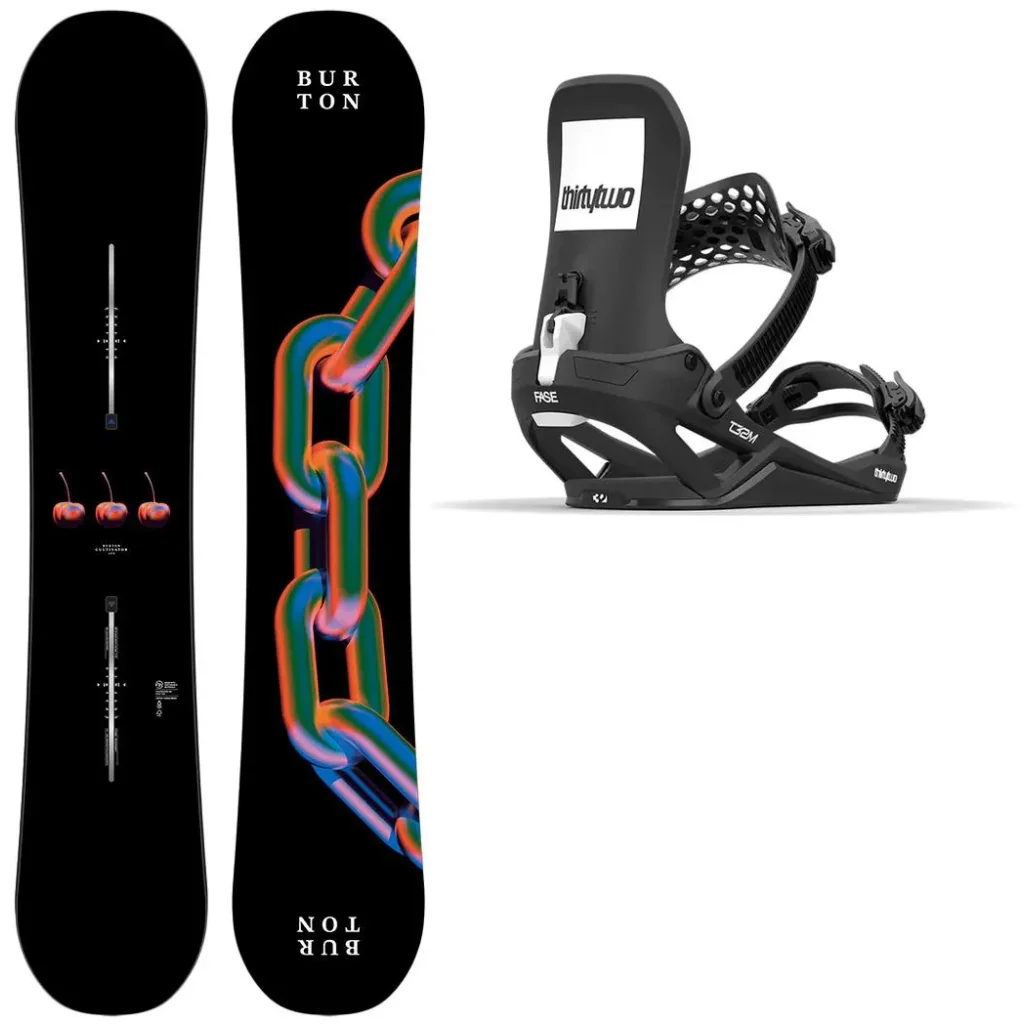 BURTON Cultivator Flat Top + Fix THIRTYTWO T32M Fase /black