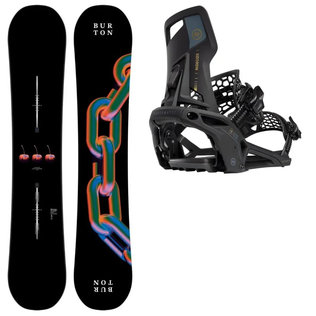 BURTON Cultivator Flat Top Wide + Fix NIDECKER OG Supermatic /black