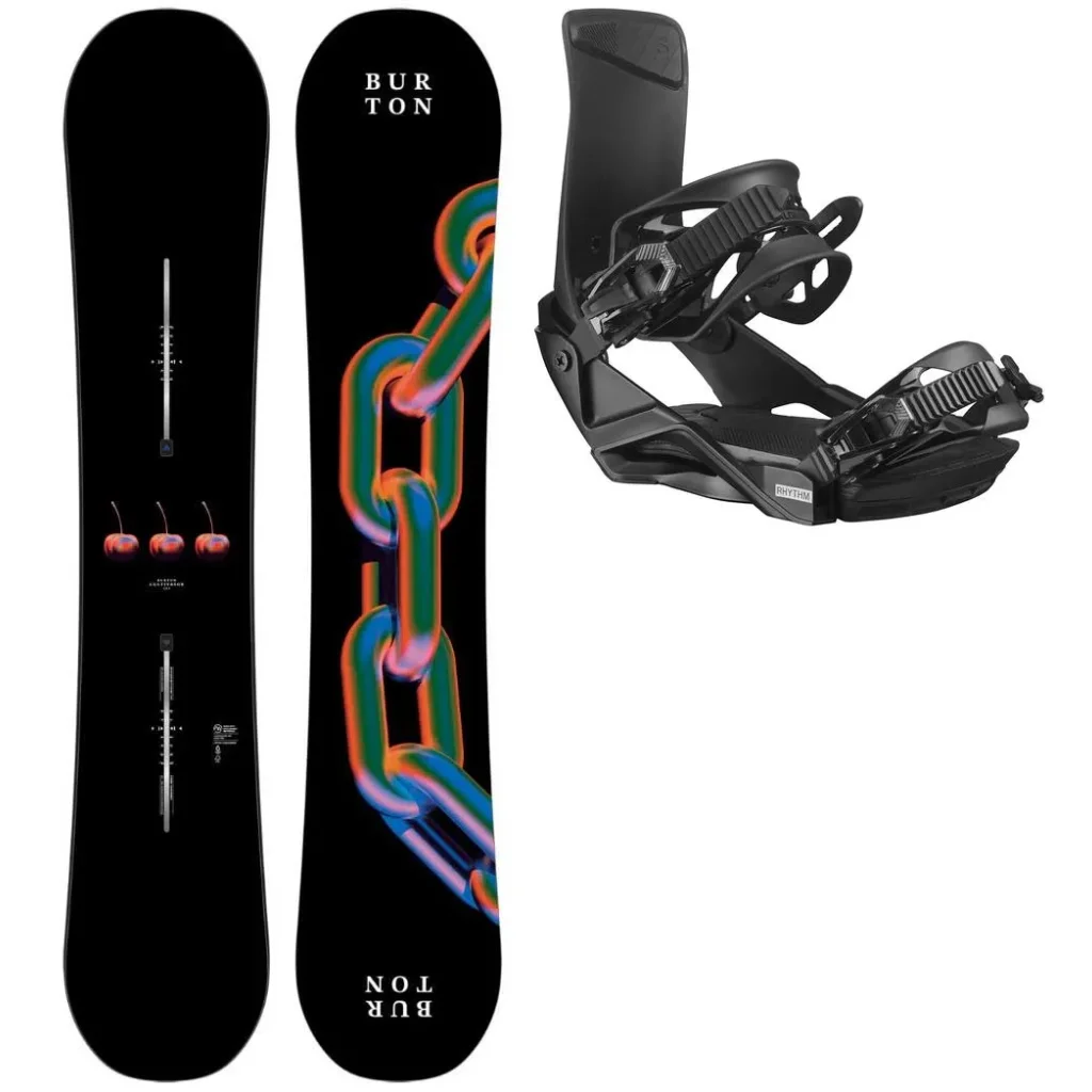 BURTON Cultivator Flat Top Wide + Fix SALOMON Rhythm /black