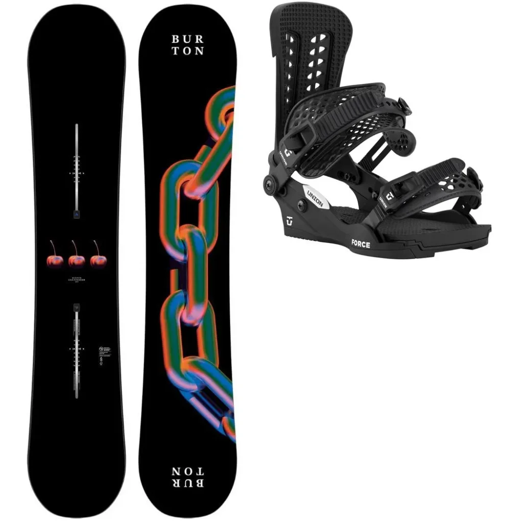 BURTON Cultivator Flat Top Wide + Fix UNION Force Classic /noir