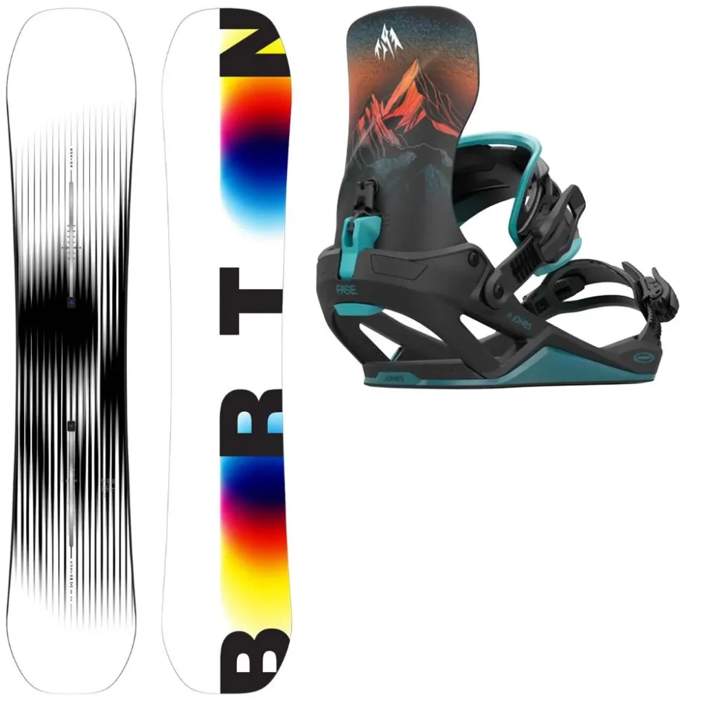 BURTON Custom X + Fix JONES Mercury Fase Blue Art