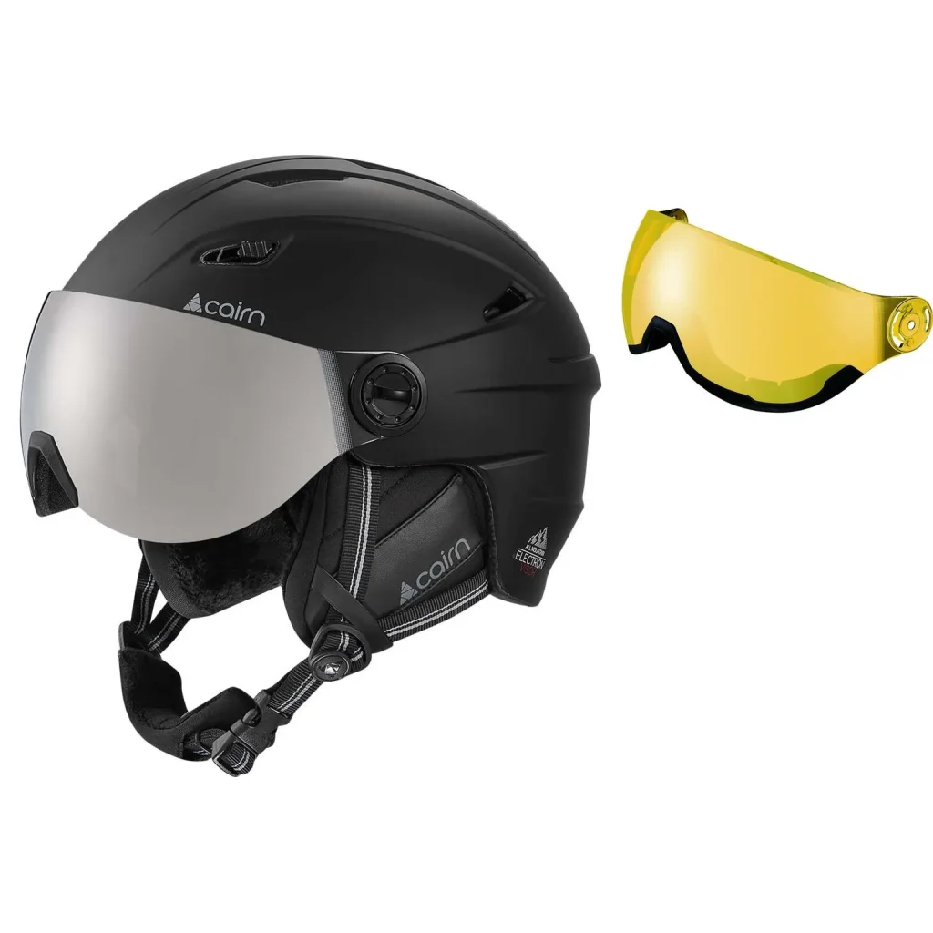 CAIRN Electron Visor Cat3 /mat black + CAIRN Visor Classic Visière Cat 1 /yellow
