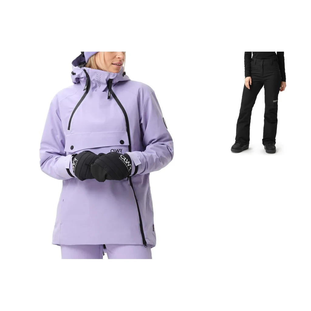 COLOUR WEAR Cake Anorak 2.0 W /violet + COLOUR WEAR Cork Pantalon W /noir