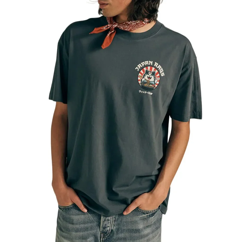 JAPAN RAGS Kata Tshirt /dark slate