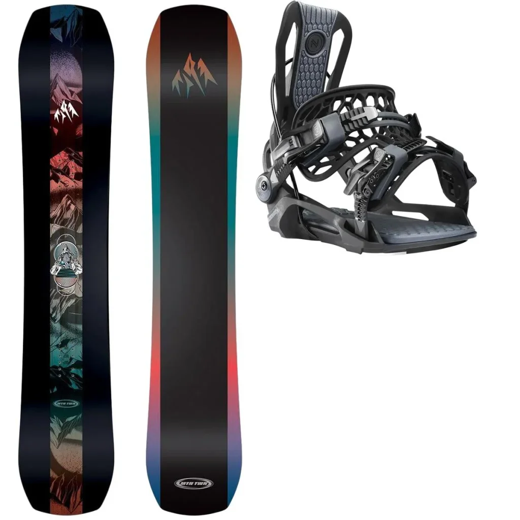 JONES Mountain Twin Wide + Fix NIDECKER Flow Fenix /noir