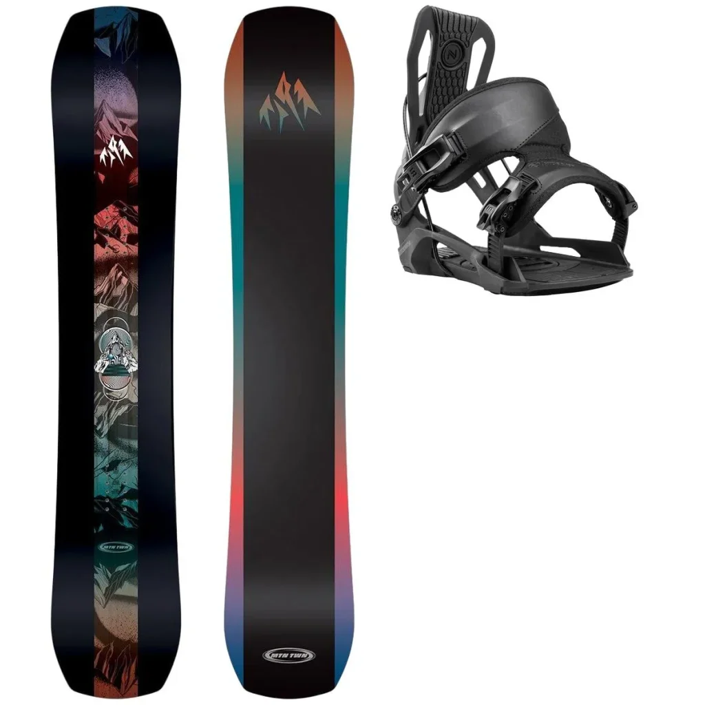 JONES Mountain Twin Wide + Fix NIDECKER Flow Nexus /noir