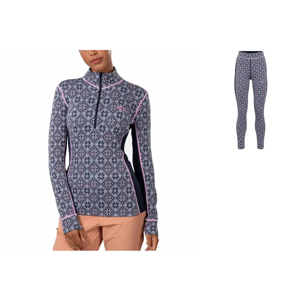 KARI TRAA Rose Half Zip /royal + KARI TRAA Rose High Waist Pantalon /royal