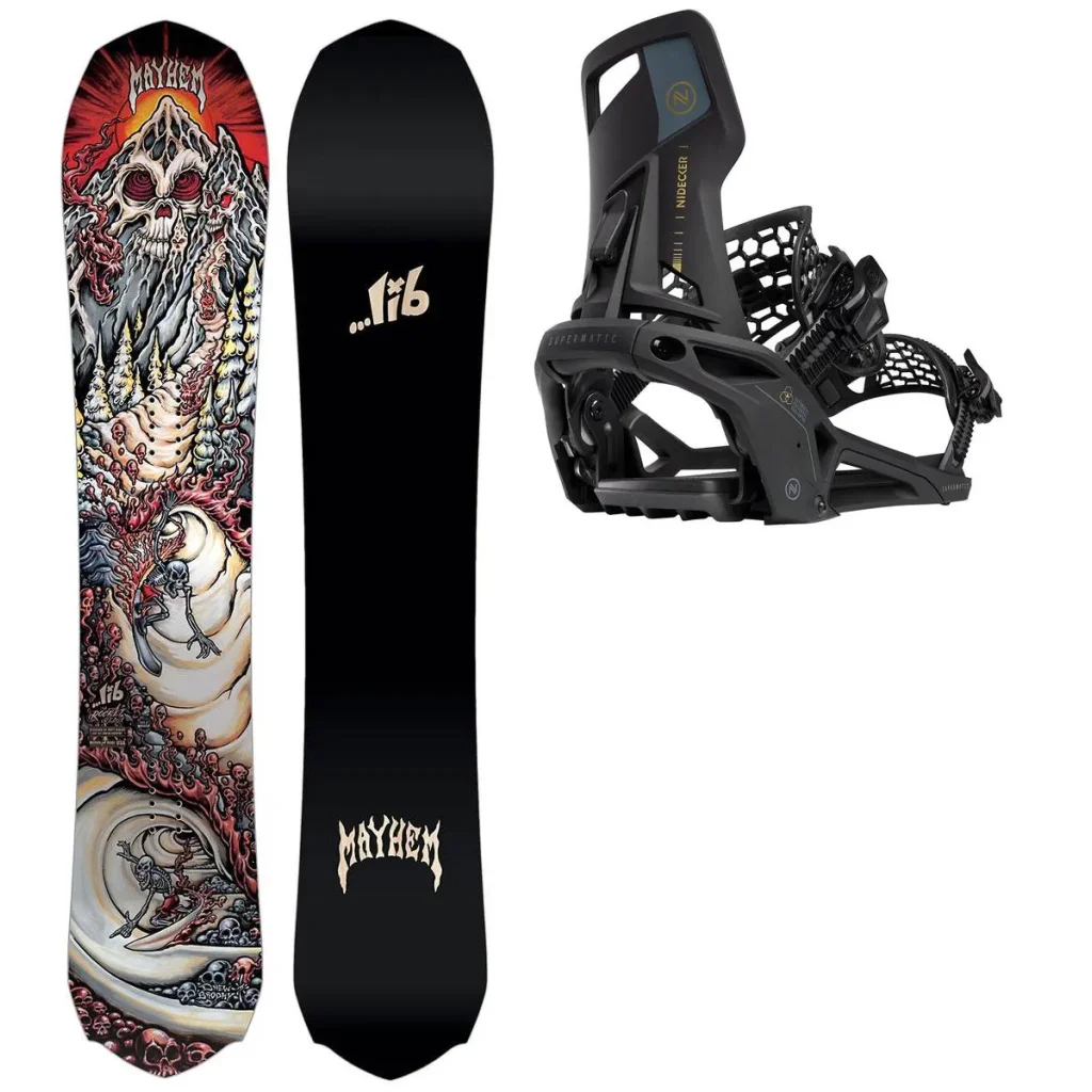 LIB TECH Mayhem Rocket + Fix NIDECKER OG Supermatic /noir