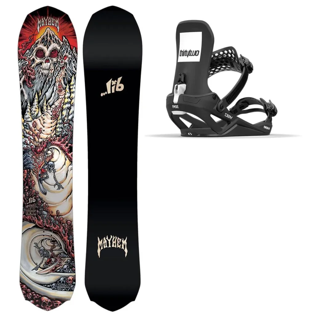 LIB TECH Mayhem Rocket + Fix THIRTYTWO T32M Fase /black