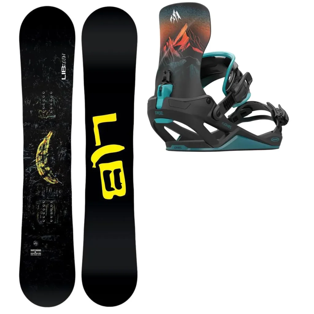 LIB TECH Skate Banana Wide + Fix JONES Mercury Fase Blue Art