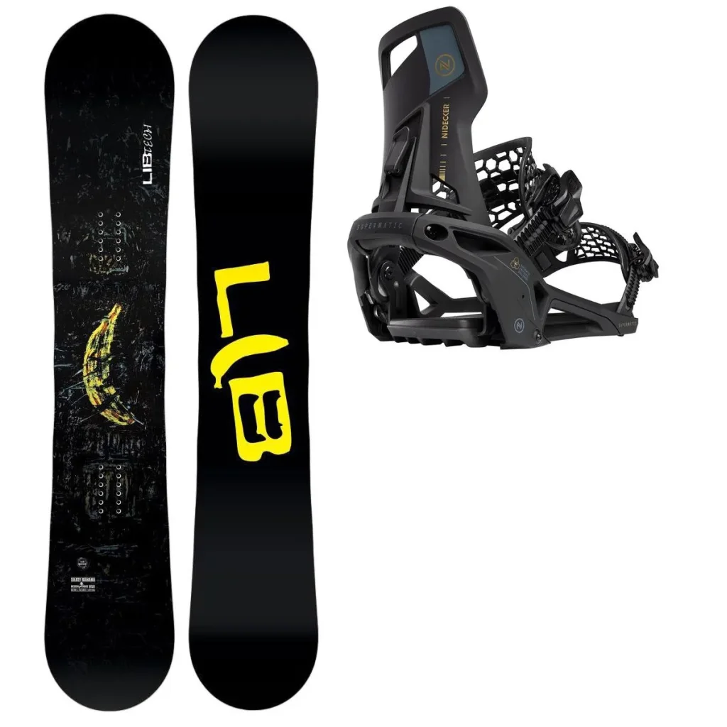LIB TECH Skate Banana Wide + Fix NIDECKER OG Supermatic /noir