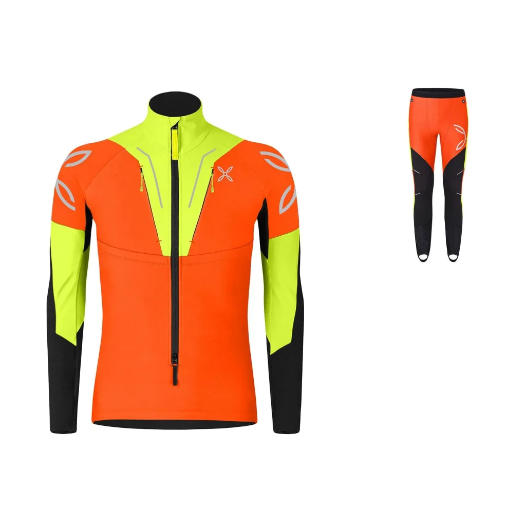 MONTURA Slick 2 Maglia /orange verde lime + MONTURA Slick 2 Pants /orange lime green