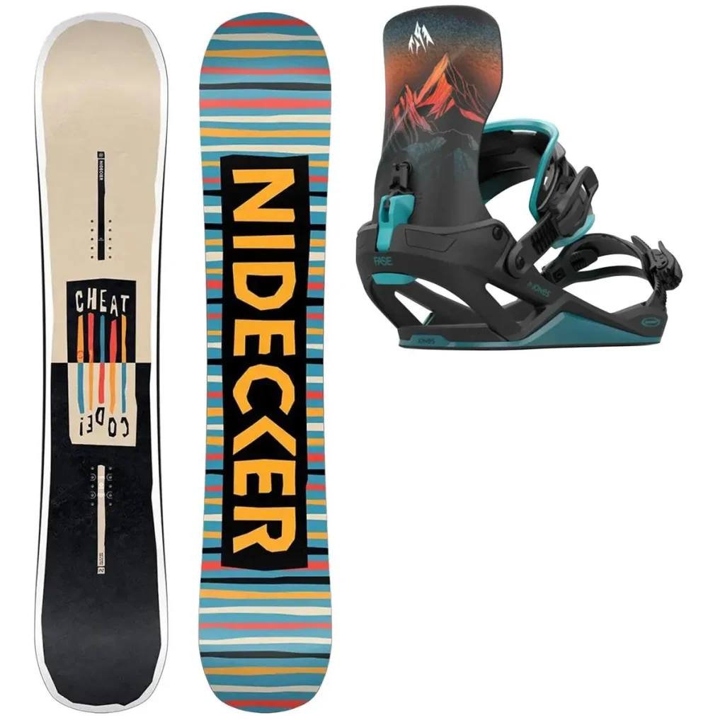 NIDECKER Cheat Code Homme Wide + Fix JONES Mercury Fase Blue Art