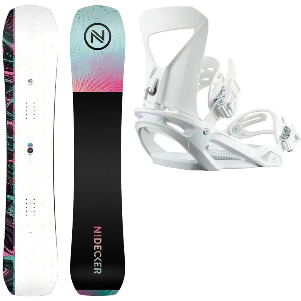 NIDECKER Venus + Fix SALOMON Spell /blanc