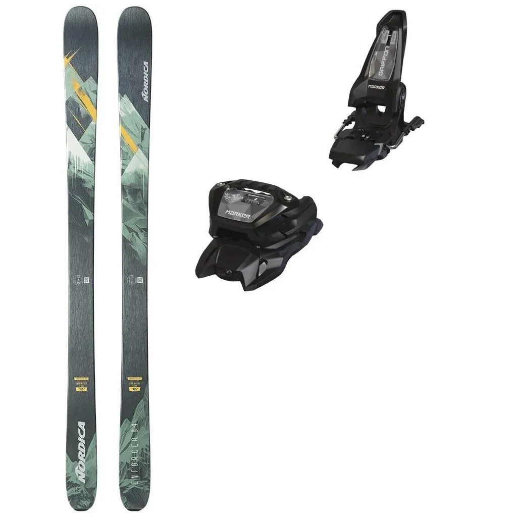 NORDICA Enforcer 94 /orange vert noir + Fix MARKER Griffon 13 MN /noir