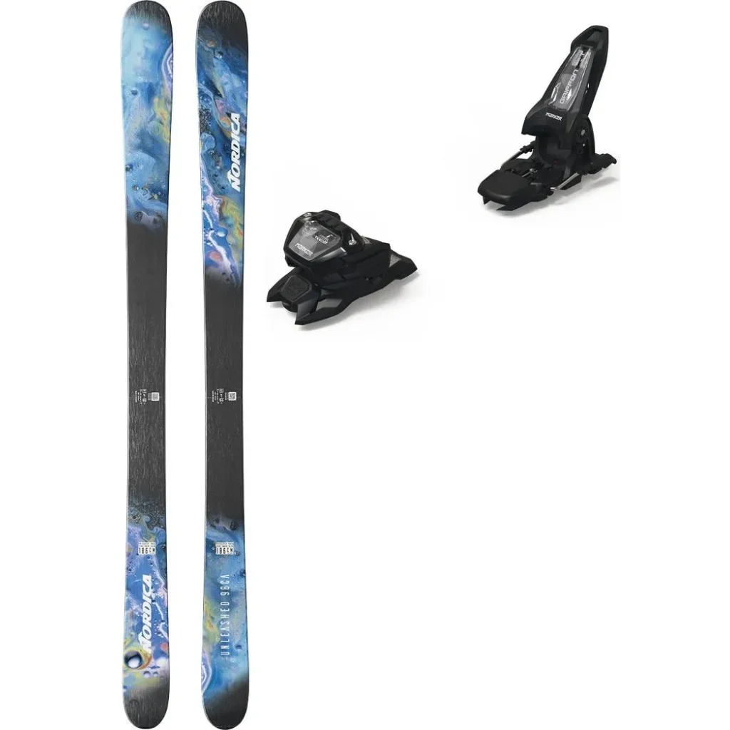 NORDICA Unleashed 98 CA /oilslick bleu + Fix MARKER Griffon 13 ID /black