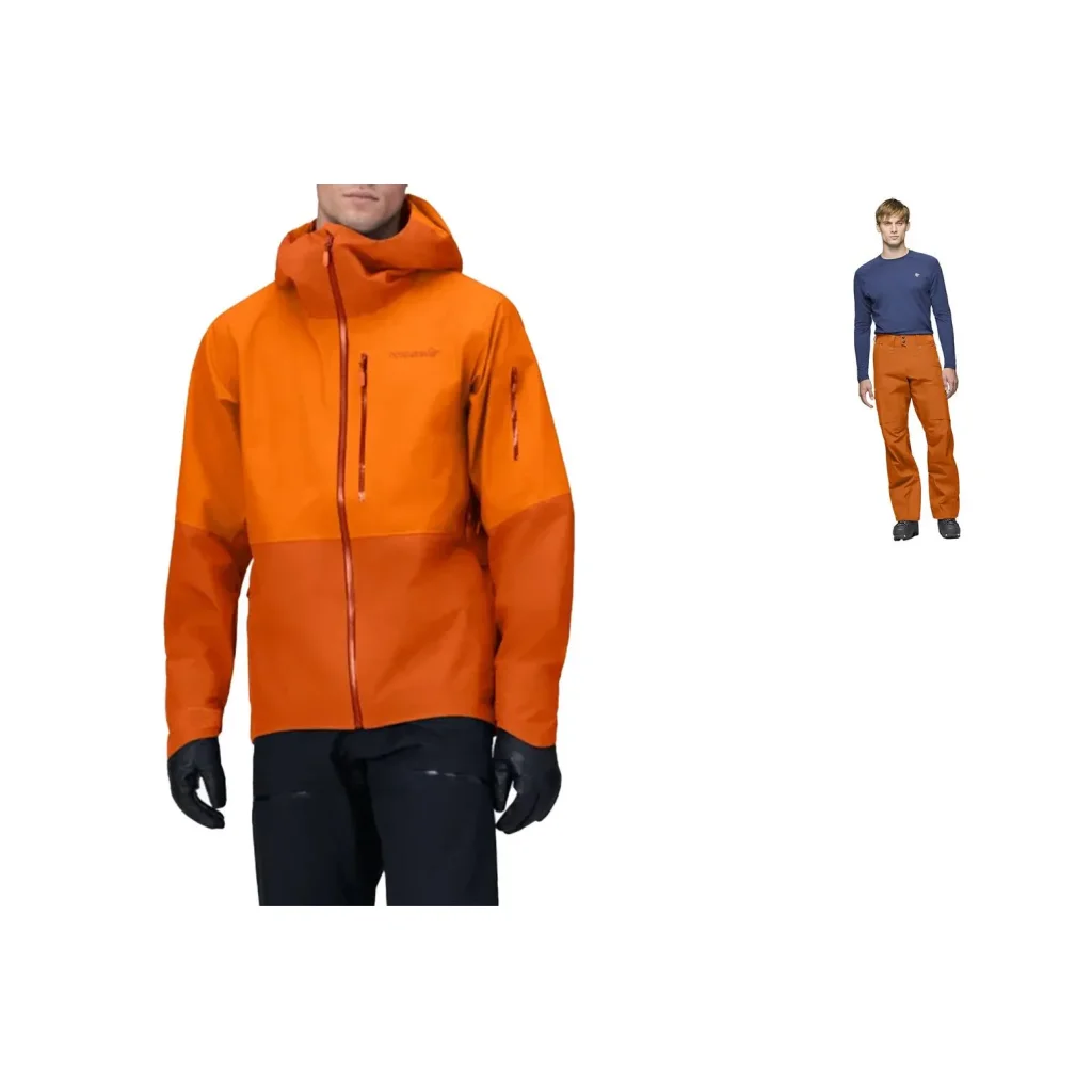 NORRØNA Lofoten Gore-Tex Veste /or flame + NORRØNA Lofoten Gtx Pantalon /or flame