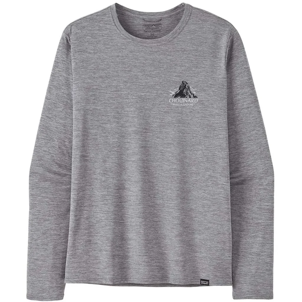 PATAGONIA Cap Cool Daily Graphic L/s Chemise lands /chouinard crest feather gris