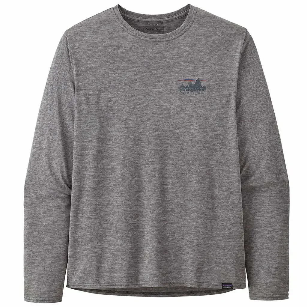 PATAGONIA Cap Cool Daily Graphic Ls Shirt /skyline feather gris