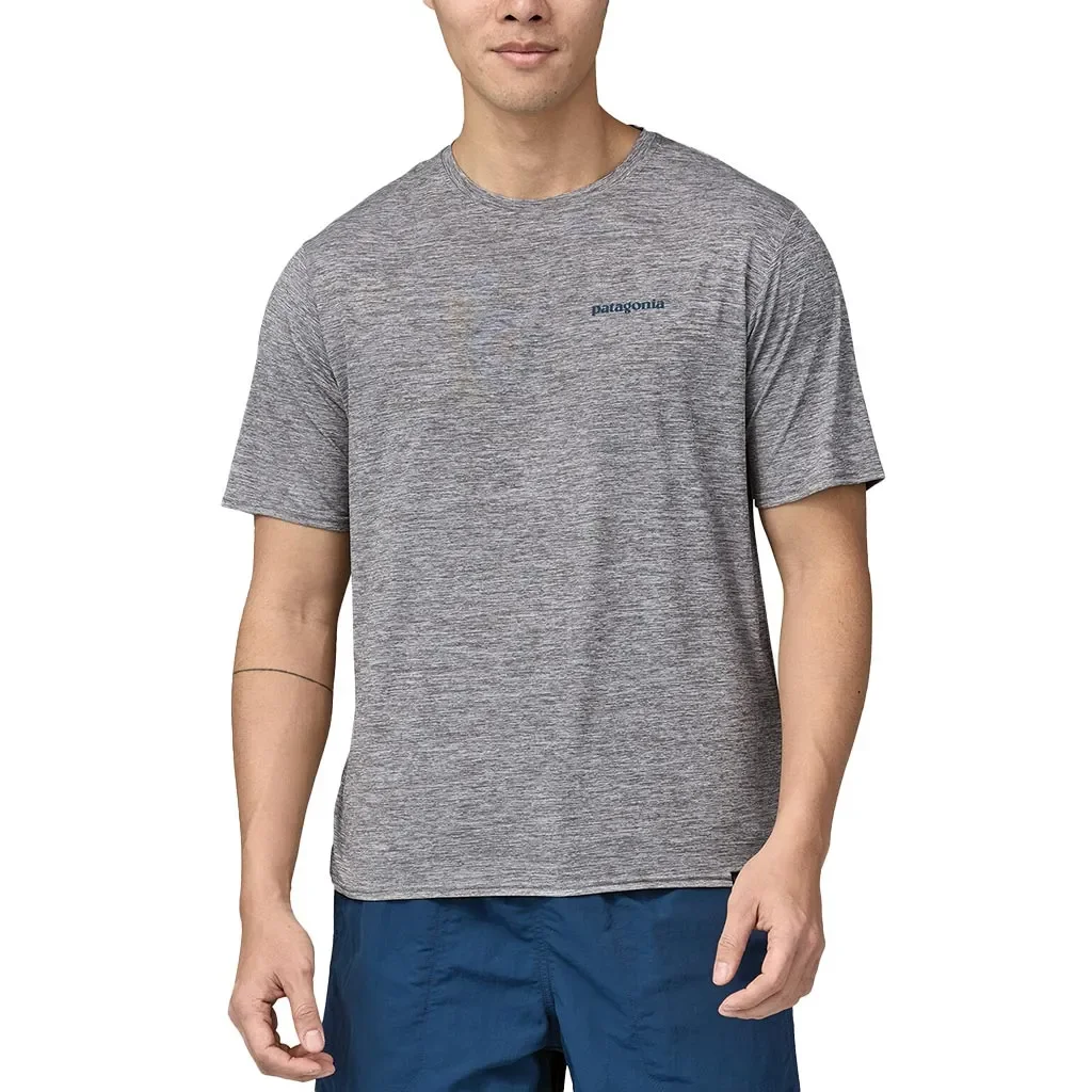 PATAGONIA Cap Cool Daily Graphic Shirt Waters /boardshort logo abalone bleu feather gris