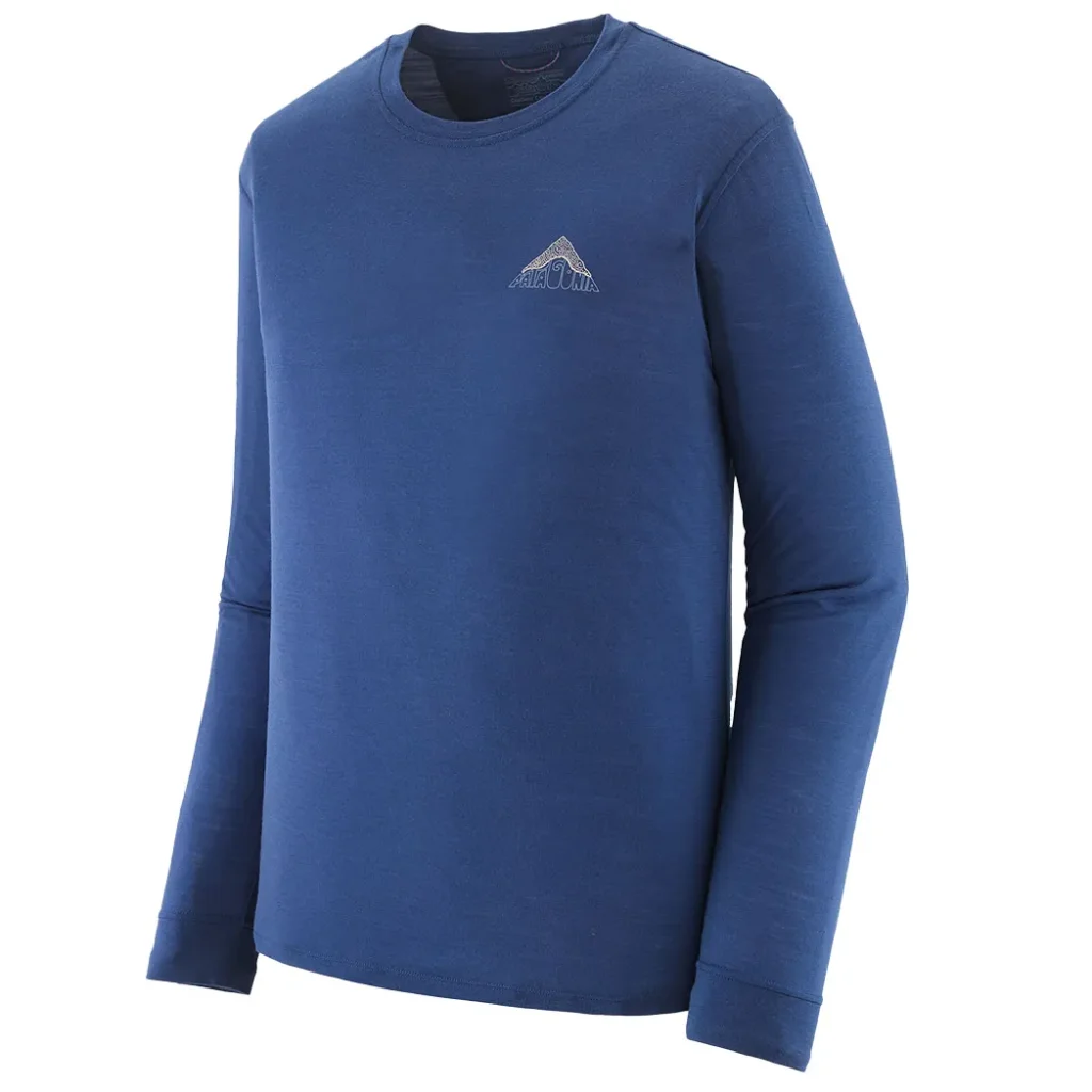 PATAGONIA Cap Cool Merino Blend Graphic L/s Chemise /clement bleu