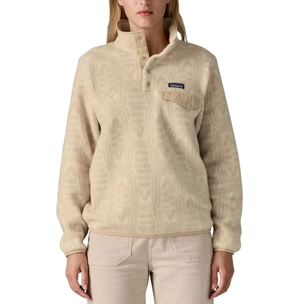 PATAGONIA LW Synch Snap-T Pull Over W /dyno blanc