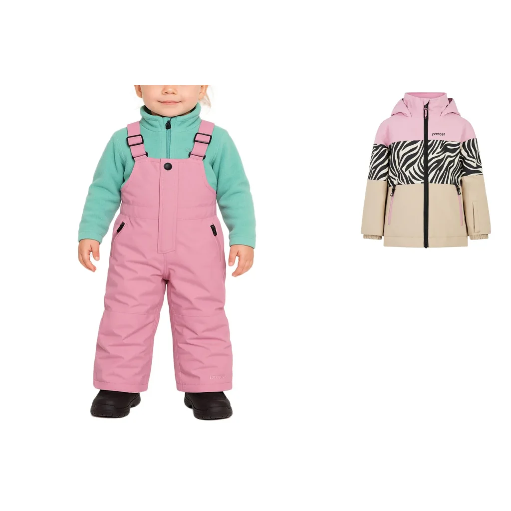 PROTEST PRTNeutroi Td Salopette /vintage pink + PROTEST PRTPleuni Td Snowjacket /vintage pink