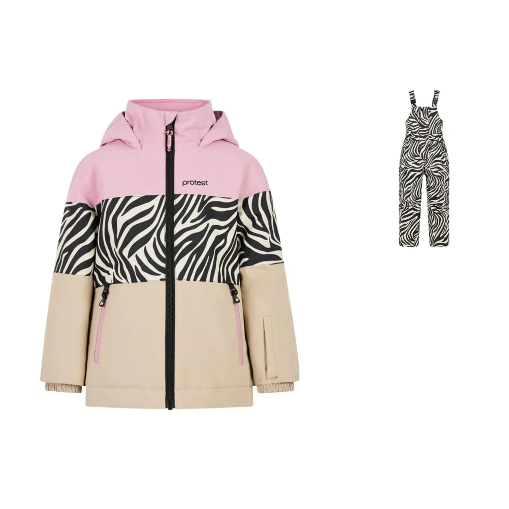 PROTEST PRTPleuni Td Snowjacket /vintage rose + PROTEST PRTTuvai Td Salopette /true noir