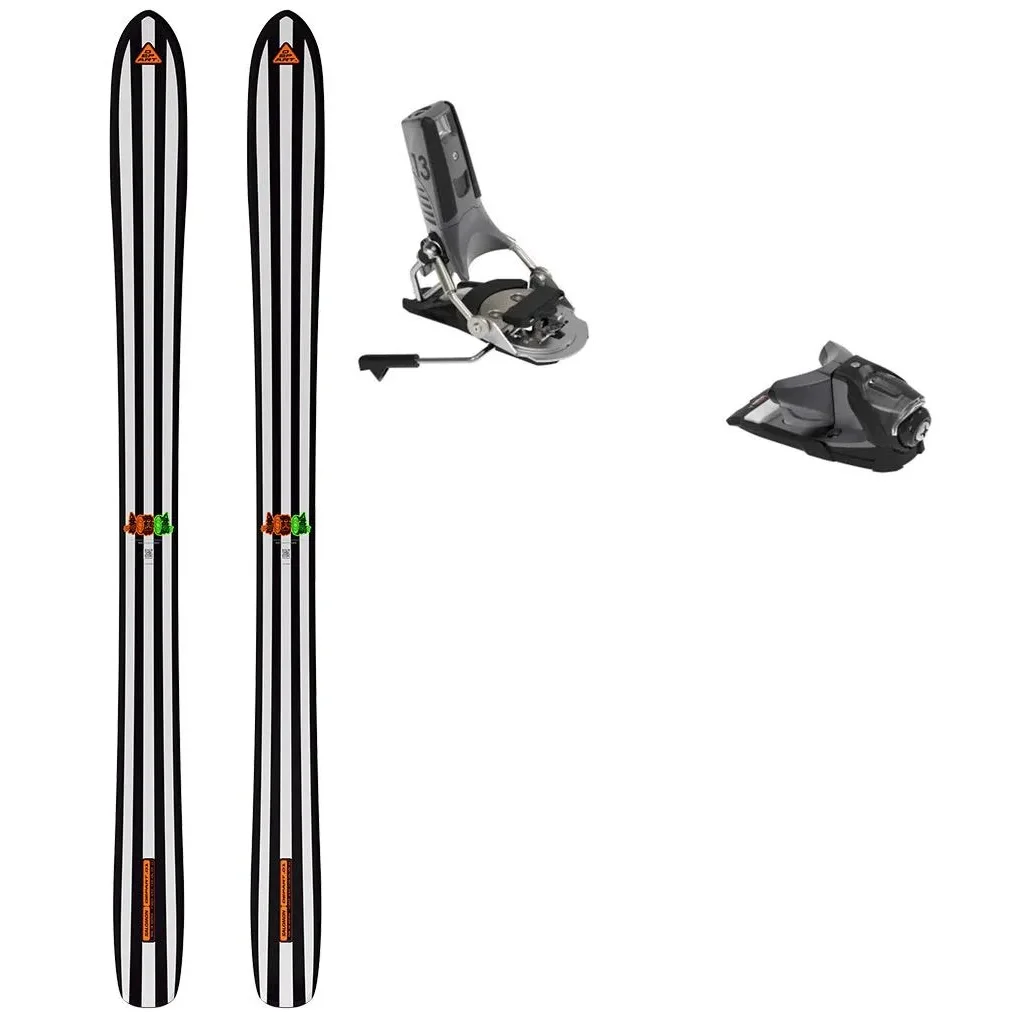 SALOMON Départ 1.0 /black white neon punch + Fix LOOK Pivot 2.0 13 Gw Freins 105 /black metal