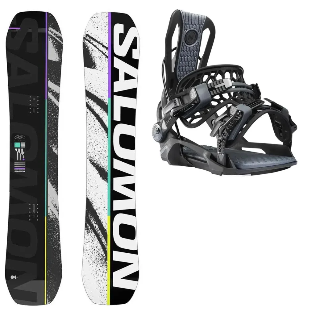 SALOMON Huck Knife Pro Wide + Fix NIDECKER Flow Fenix /noir