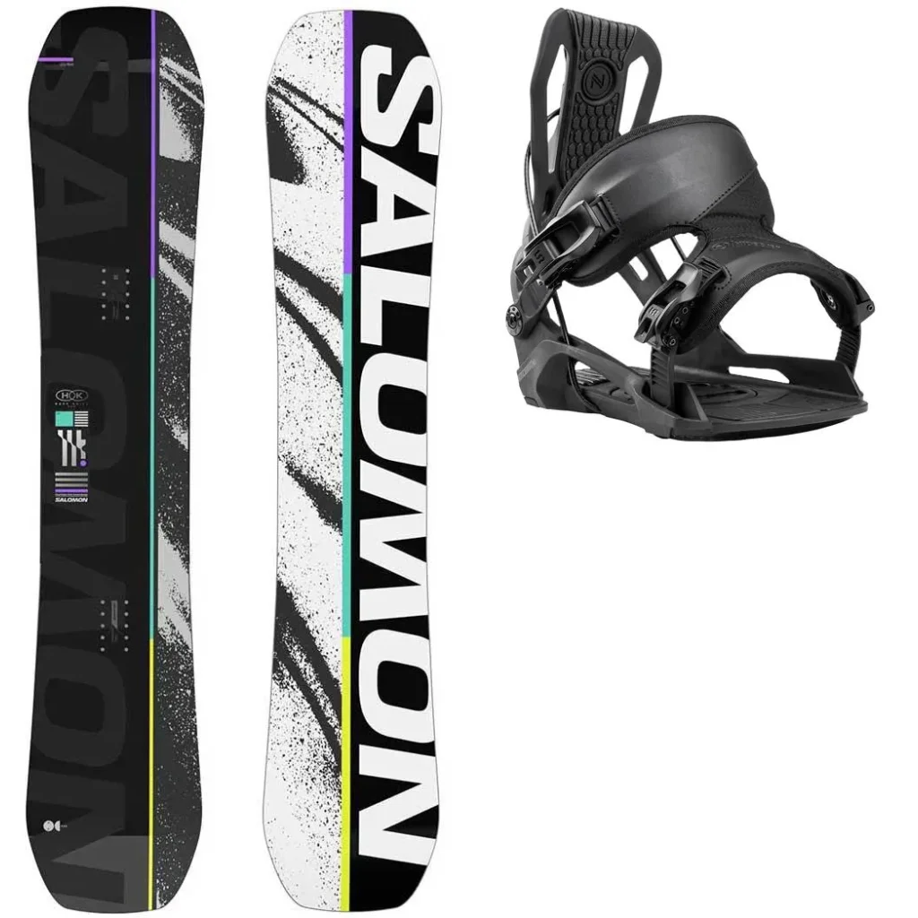 SALOMON Huck Knife Pro Wide + Fix NIDECKER Flow Nexus /noir