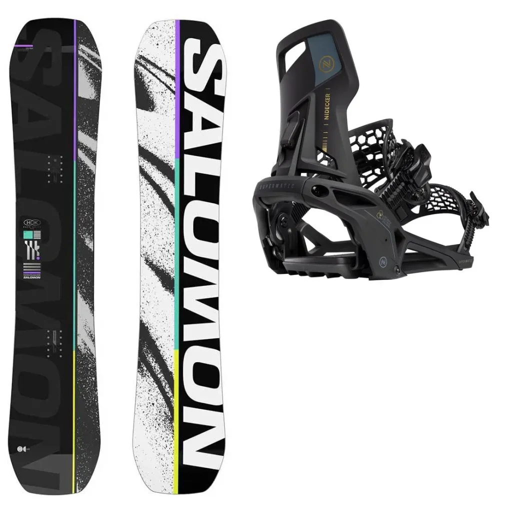 SALOMON Huck Knife Pro Wide + Fix NIDECKER OG Supermatic /noir