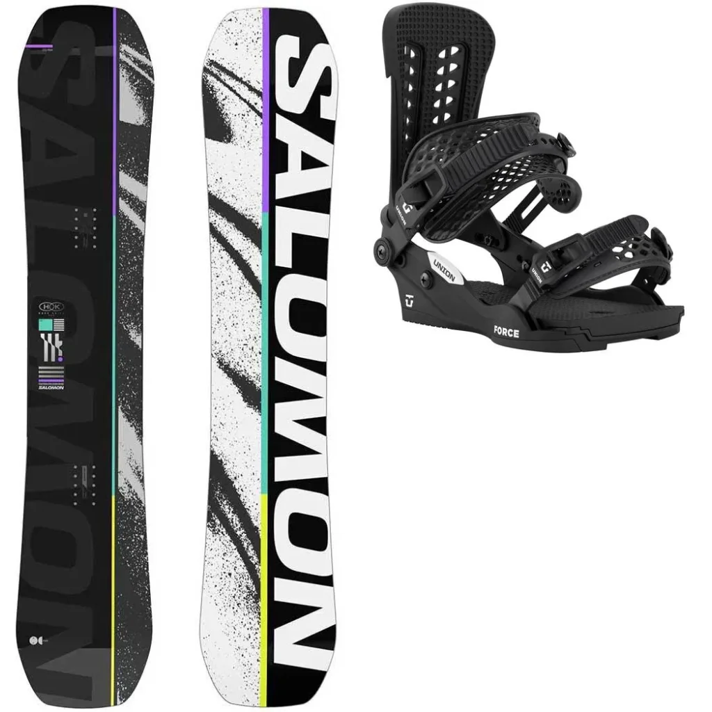 SALOMON Huck Knife Pro Wide + Fix UNION Force Classic /noir