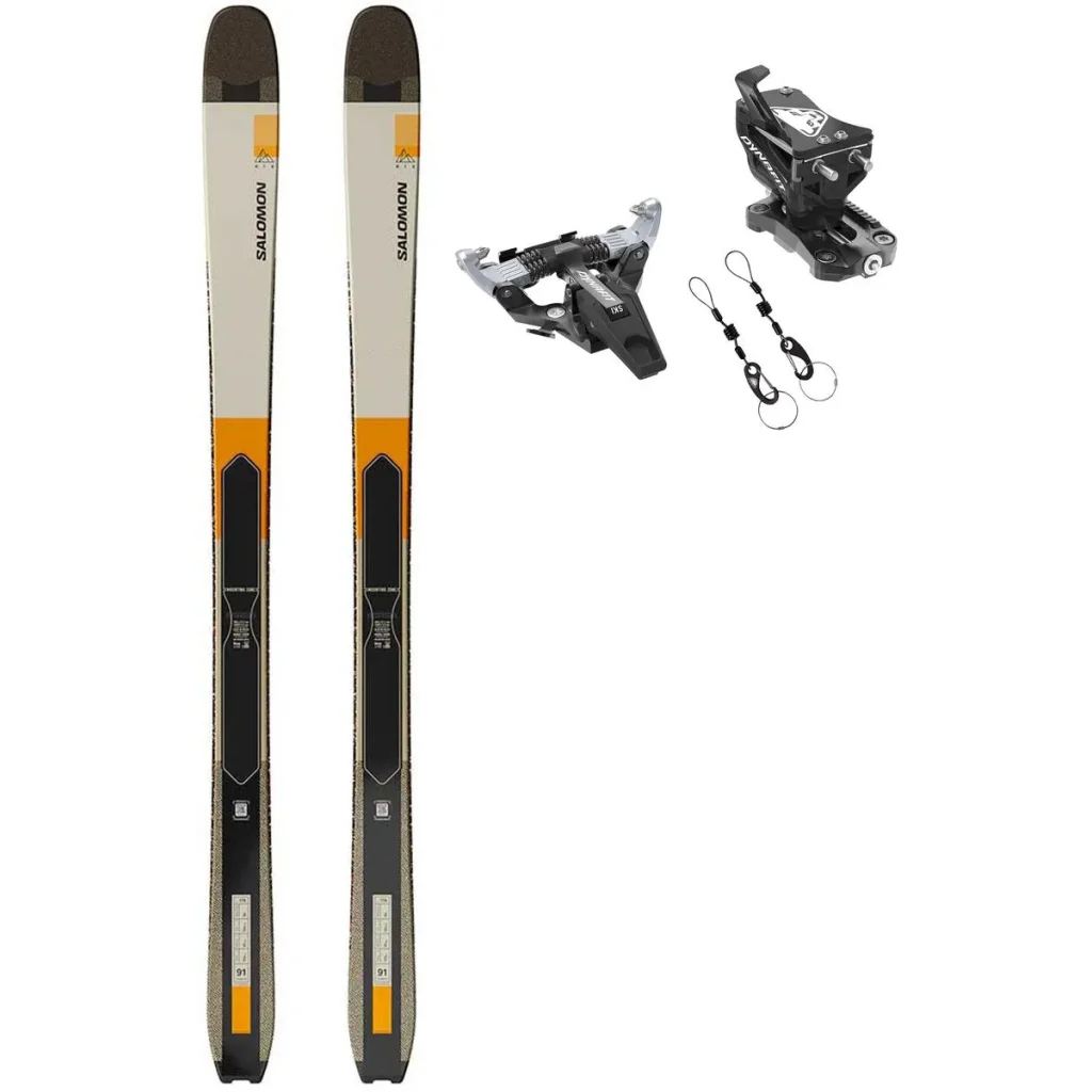 SALOMON Mtn 91 Carbon /almond milk black turmeric + Fix DYNAFIT Speed Turn /black silver