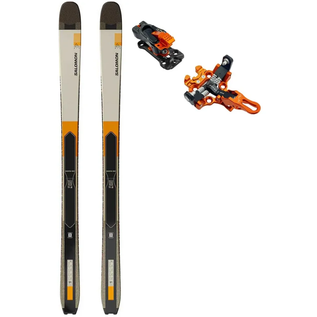 SALOMON Mtn 91 Carbon /almond milk black turmeric + Fix PLUM Oazo 8 /orange