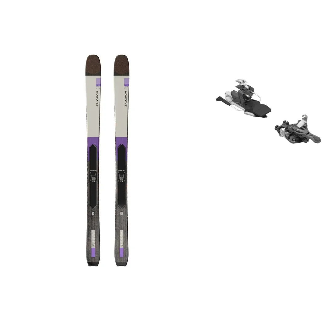 SALOMON Mtn 96 Carbon /almond milk noir violet opulence + Fix ATK Raider 13 Evo /freins 102 mm