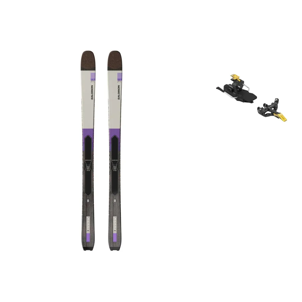 SALOMON Mtn 96 Carbon /almond milk noir violet opulence + Fix ATK Rt 10 Evo /freins 97mm