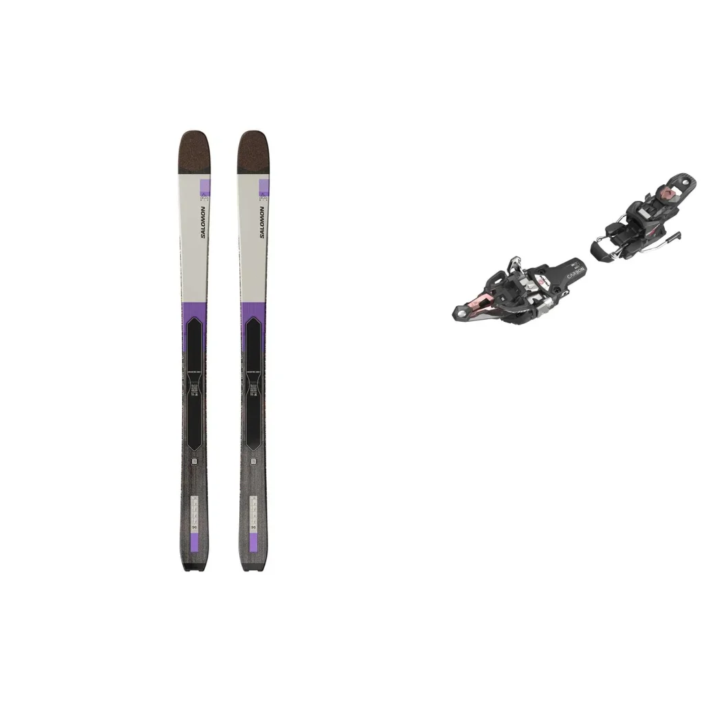 SALOMON Mtn 96 Carbon /almond milk noir violet opulence + Fix FRITSCHI Tecton 13 /freins 100-110mm