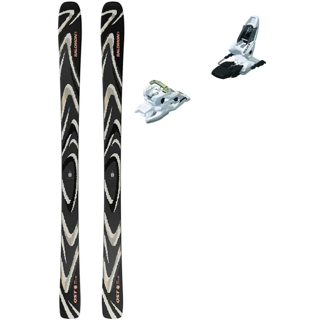 SALOMON Qst 94 /noir almond milk fusion corail + Fix MARKER Squire 11 /blanc