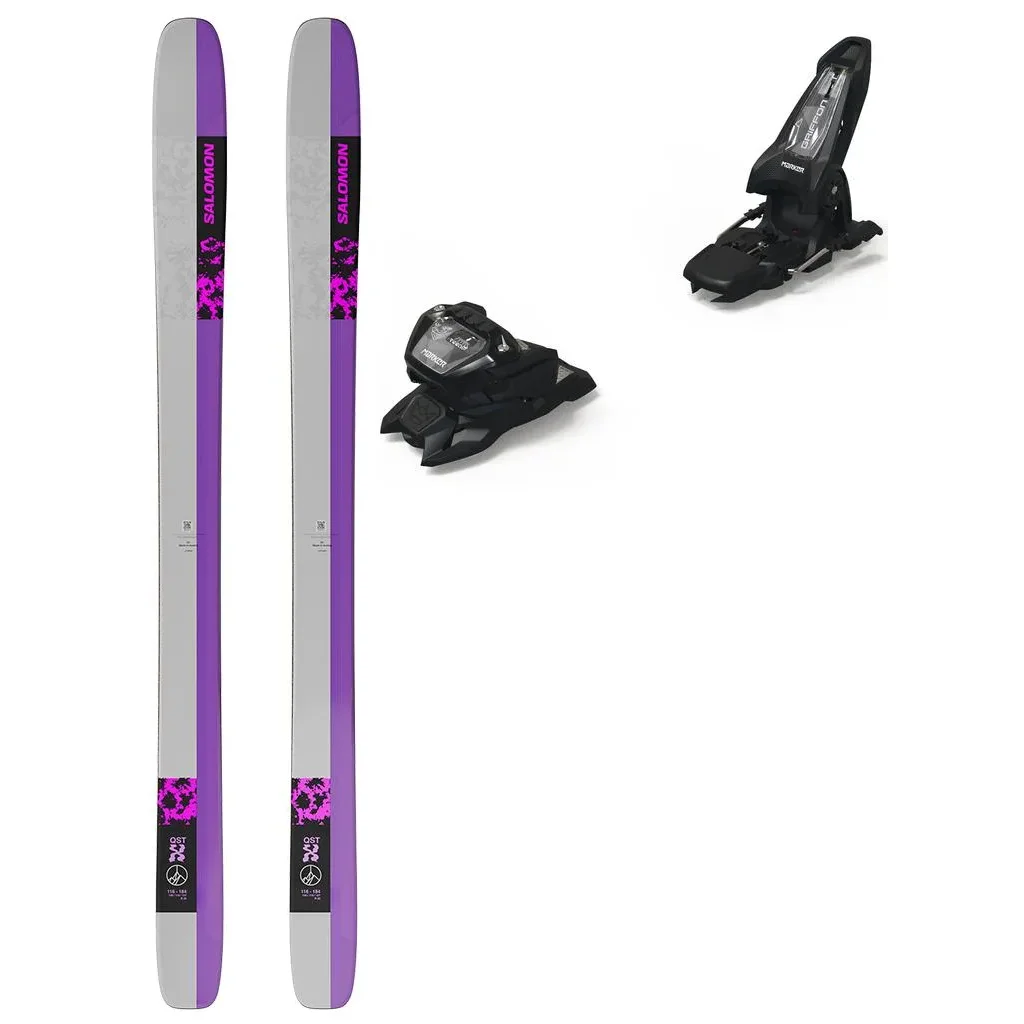 SALOMON Qst X /black shocking pink lunar rock + Fix MARKER Griffon 13 ID /black